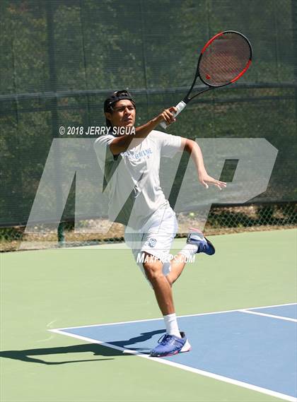 Thumbnail 3 in Jesuit vs Bellarmine (CIF NorCal Regional Tennis Tennis Championships) photogallery.