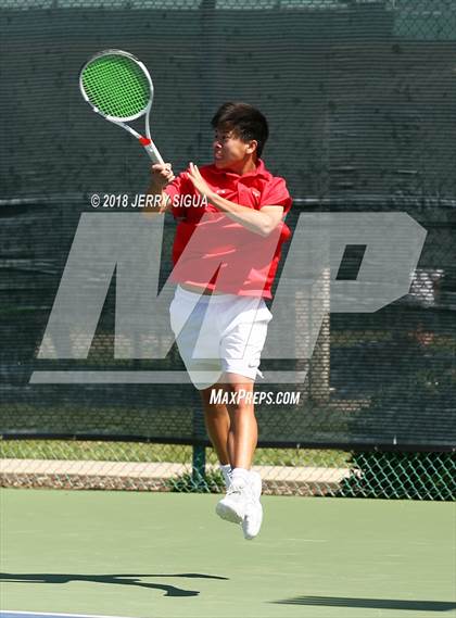 Thumbnail 3 in Jesuit vs Bellarmine (CIF NorCal Regional Tennis Tennis Championships) photogallery.