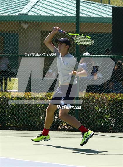 Thumbnail 3 in Jesuit vs Bellarmine (CIF NorCal Regional Tennis Tennis Championships) photogallery.