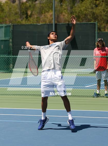 Thumbnail 3 in Jesuit vs Bellarmine (CIF NorCal Regional Tennis Tennis Championships) photogallery.