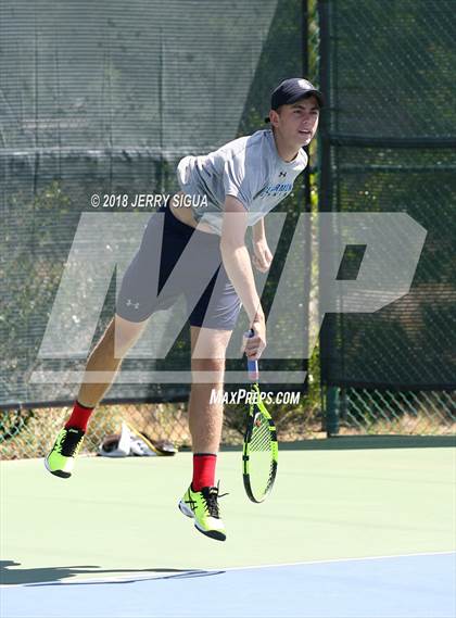 Thumbnail 3 in Jesuit vs Bellarmine (CIF NorCal Regional Tennis Tennis Championships) photogallery.