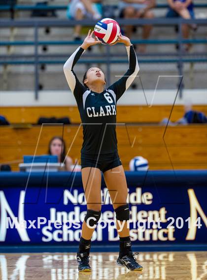 Thumbnail 3 in Brennan vs Clark (NISD Volleyball Tournament) photogallery.