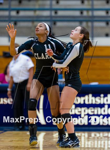 Thumbnail 1 in Brennan vs Clark (NISD Volleyball Tournament) photogallery.