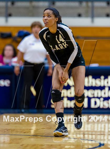 Thumbnail 1 in Brennan vs Clark (NISD Volleyball Tournament) photogallery.