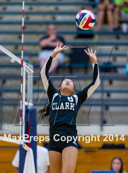 Thumbnail 2 in Brennan vs Clark (NISD Volleyball Tournament) photogallery.