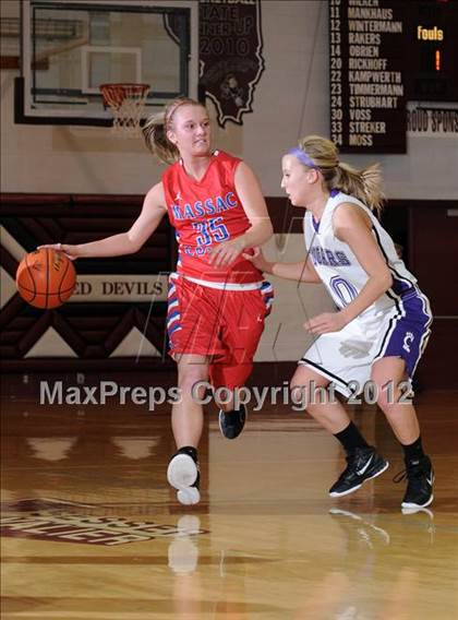 Thumbnail 2 in Central vs. Massac County (IHSA Class 2A Sectional Semi-Final) photogallery.