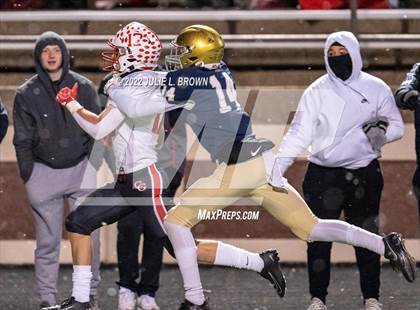 Thumbnail 3 in Center Grove vs Cathedral (IHSAA 6A Semi-state playoff) photogallery.