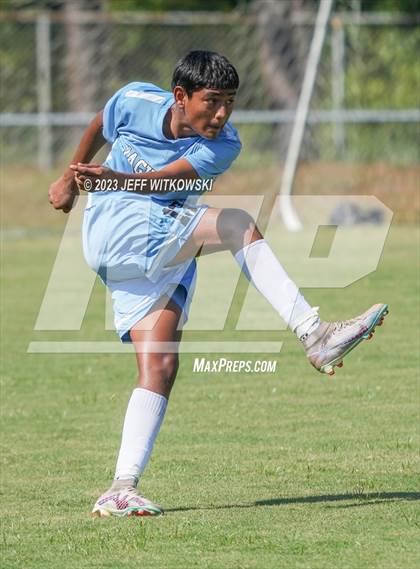 Thumbnail 2 in South View vs. Overhills (3rd Annual 'B-Nice To You Heart' Boys' Soccer Jamboree) photogallery.