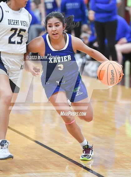 Thumbnail 2 in Xavier College Prep vs. Desert Vista (AIA Open Semifinal) photogallery.