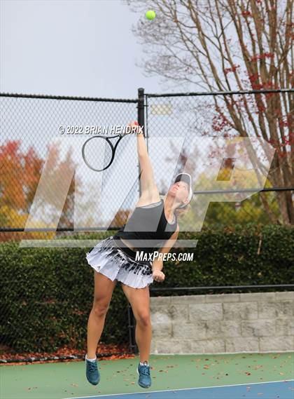 Thumbnail 1 in NCHSAA Women's Tennis 3A Singles Championship - Day 2 photogallery.