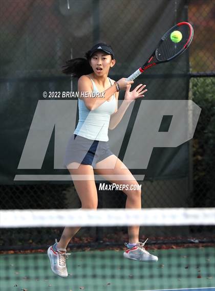 Thumbnail 1 in NCHSAA Women's Tennis 3A Singles Championship - Day 2 photogallery.