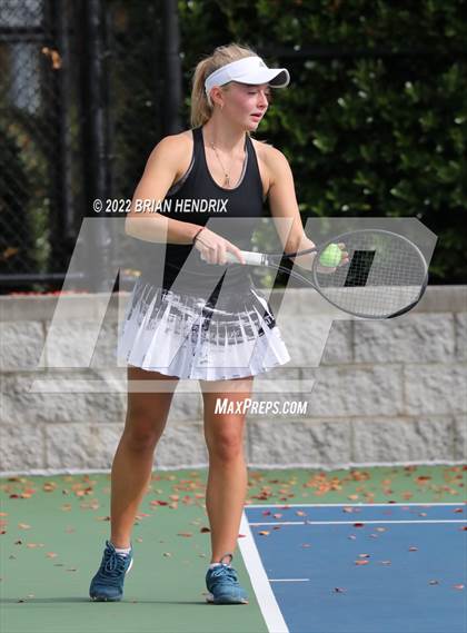 Thumbnail 3 in NCHSAA Women's Tennis 3A Singles Championship - Day 2 photogallery.