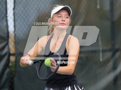 Thumbnail 2 in NCHSAA Women's Tennis 3A Singles Championship - Day 2 photogallery.