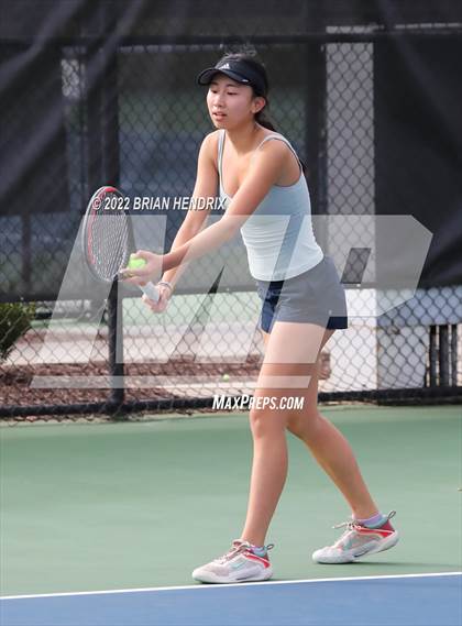 Thumbnail 2 in NCHSAA Women's Tennis 3A Singles Championship - Day 2 photogallery.