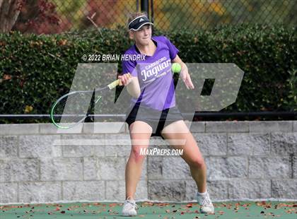 Thumbnail 1 in NCHSAA Women's Tennis 3A Singles Championship - Day 2 photogallery.
