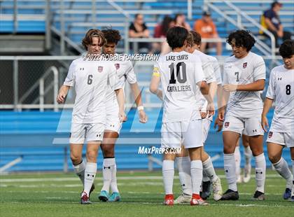 Thumbnail 2 in The Woodlands vs. Lake Travis (UIL 6A Boys Soccer State Semifinal) photogallery.