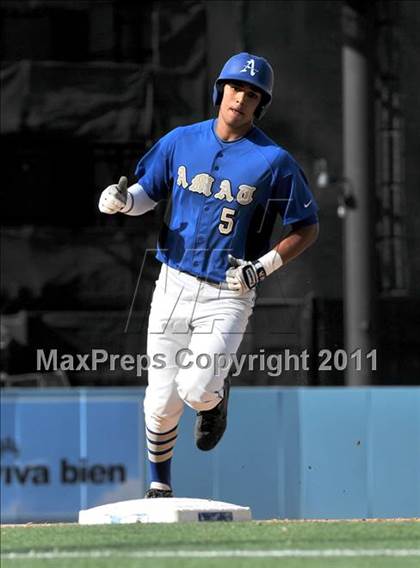 Thumbnail 3 in Palm Desert vs. Bishop Amat (CIF SS D4 Final) photogallery.