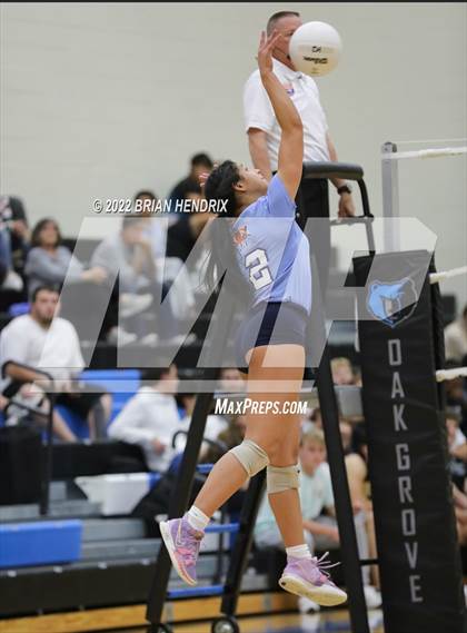 Thumbnail 3 in Foard @ Oak Grove (NCHSAA 3A Volleyball Championship 2nd Round) photogallery.
