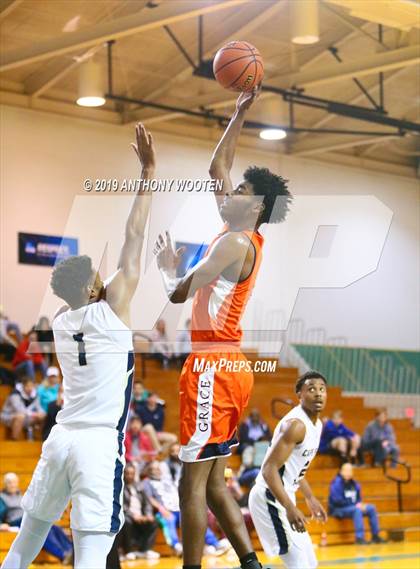 Thumbnail 1 in GRACE Christian vs. Cape Fear Academy (Hoops and Dreams Showcase) photogallery.
