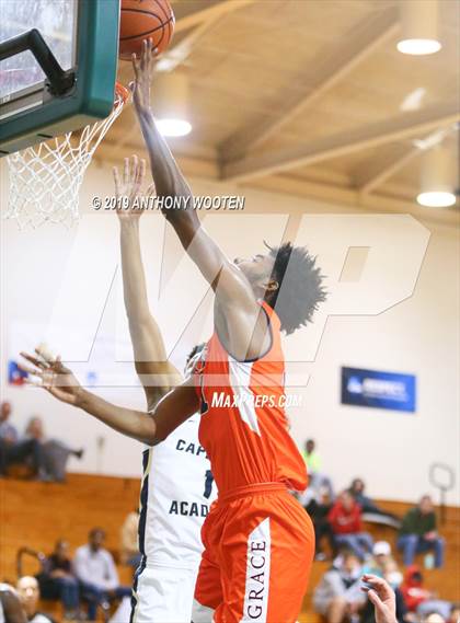Thumbnail 3 in GRACE Christian vs. Cape Fear Academy (Hoops and Dreams Showcase) photogallery.