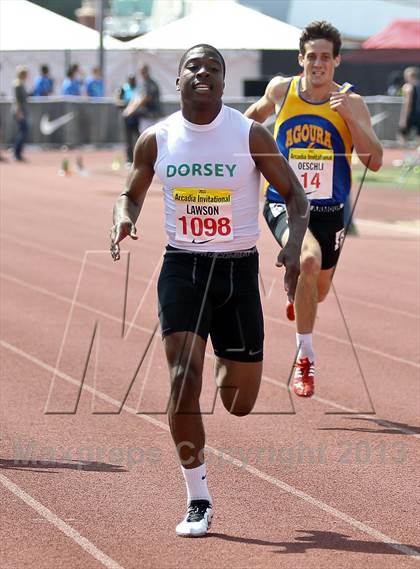 Thumbnail 3 in Arcadia Invitational (200 M Dash) photogallery.