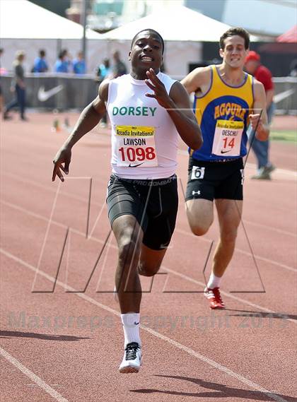 Thumbnail 2 in Arcadia Invitational (200 M Dash) photogallery.