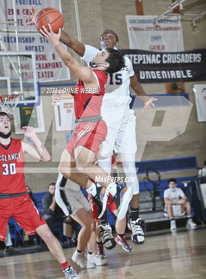 Thumbnail 3 in St. Joseph by the Sea vs Monsignor McClancy (CHSAA Spring Tournaent) photogallery.