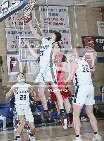 Thumbnail 2 in St. Joseph by the Sea vs Monsignor McClancy (CHSAA Spring Tournaent) photogallery.