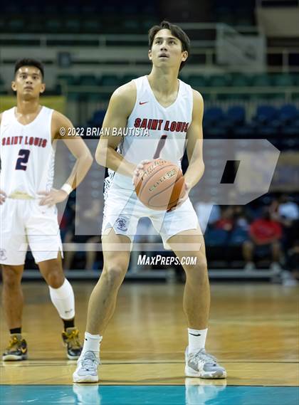 Thumbnail 2 in St. Louis vs Mililani (HHSAA D1 Championship) photogallery.