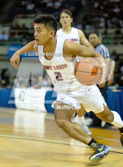 Thumbnail 1 in St. Louis vs Mililani (HHSAA D1 Championship) photogallery.