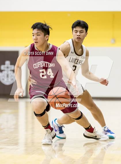 Thumbnail 3 in Cupertino v Saint Francis (Joe Schram Holiday Tournament) photogallery.