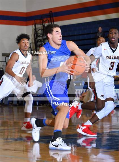 Thumbnail 3 in Salesian College Preparatory vs. Bingham (Tarkanian Classic) photogallery.