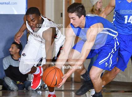 Thumbnail 2 in Salesian College Preparatory vs. Bingham (Tarkanian Classic) photogallery.