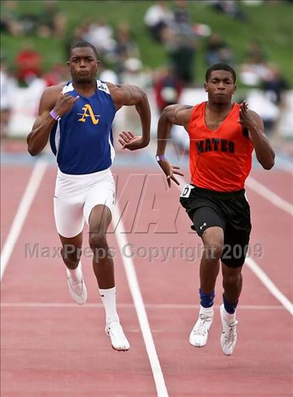 Thumbnail 2 in CIF State Championships (100 Dash) photogallery.