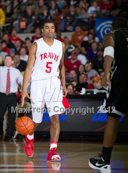 Thumbnail 3 in Marcus vs. Fort Bend Travis (UIL 5A State Final) photogallery.
