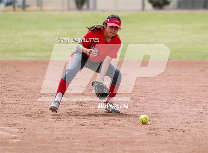 Thumbnail 1 in San Tan Foothills vs Central (Chandler Prep Softball Classic) photogallery.