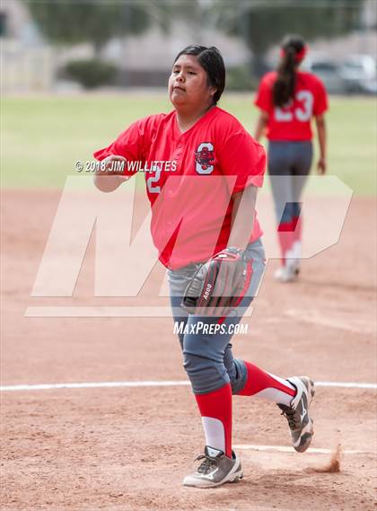 Thumbnail 3 in San Tan Foothills vs Central (Chandler Prep Softball Classic) photogallery.