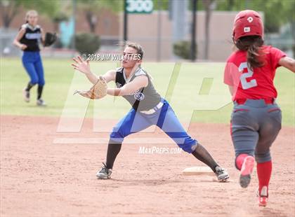 Thumbnail 3 in San Tan Foothills vs Central (Chandler Prep Softball Classic) photogallery.