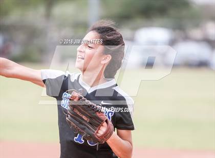Thumbnail 2 in San Tan Foothills vs Central (Chandler Prep Softball Classic) photogallery.