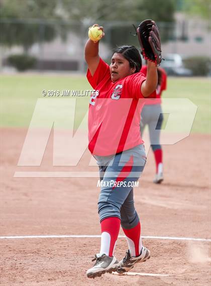 Thumbnail 3 in San Tan Foothills vs Central (Chandler Prep Softball Classic) photogallery.