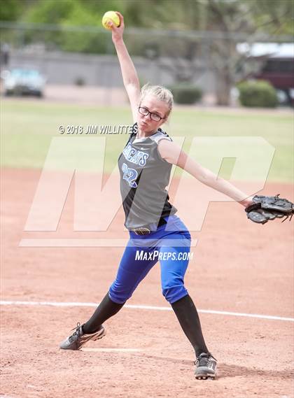 Thumbnail 2 in San Tan Foothills vs Central (Chandler Prep Softball Classic) photogallery.