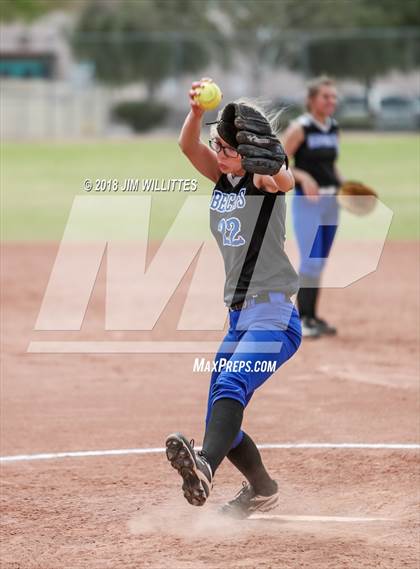 Thumbnail 2 in San Tan Foothills vs Central (Chandler Prep Softball Classic) photogallery.