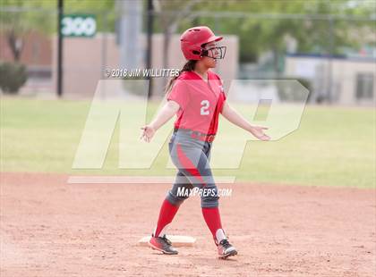 Thumbnail 2 in San Tan Foothills vs Central (Chandler Prep Softball Classic) photogallery.