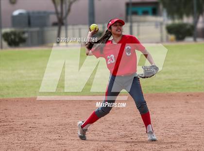 Thumbnail 3 in San Tan Foothills vs Central (Chandler Prep Softball Classic) photogallery.