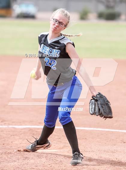 Thumbnail 3 in San Tan Foothills vs Central (Chandler Prep Softball Classic) photogallery.