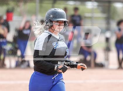 Thumbnail 3 in San Tan Foothills vs Central (Chandler Prep Softball Classic) photogallery.