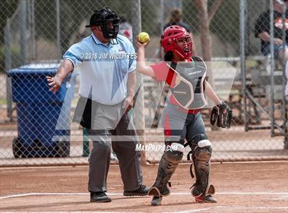 Thumbnail 2 in San Tan Foothills vs Central (Chandler Prep Softball Classic) photogallery.