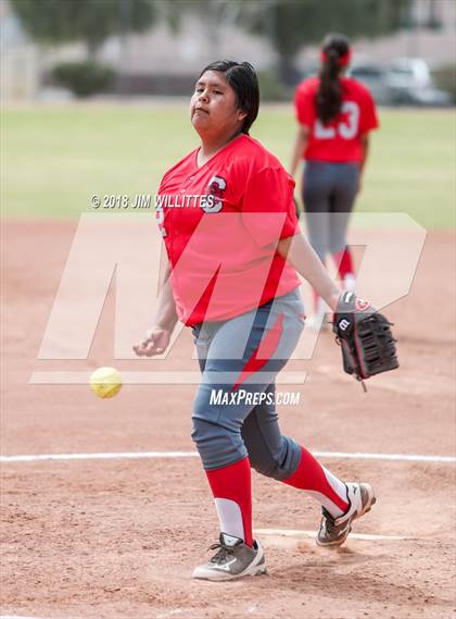 Thumbnail 2 in San Tan Foothills vs Central (Chandler Prep Softball Classic) photogallery.