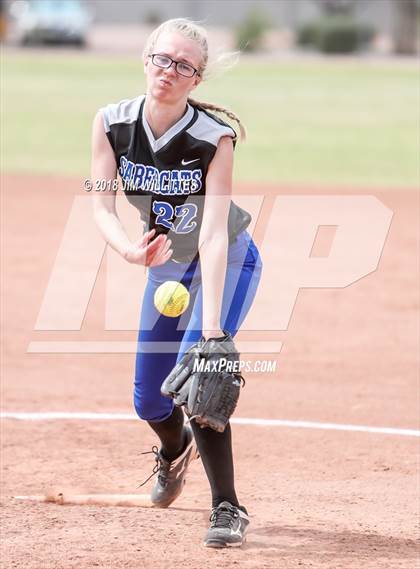 Thumbnail 1 in San Tan Foothills vs Central (Chandler Prep Softball Classic) photogallery.