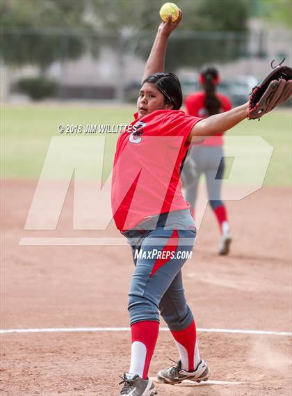 Thumbnail 1 in San Tan Foothills vs Central (Chandler Prep Softball Classic) photogallery.